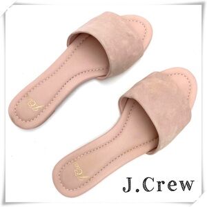 J.crew Suede Slide Sandals in light Pink